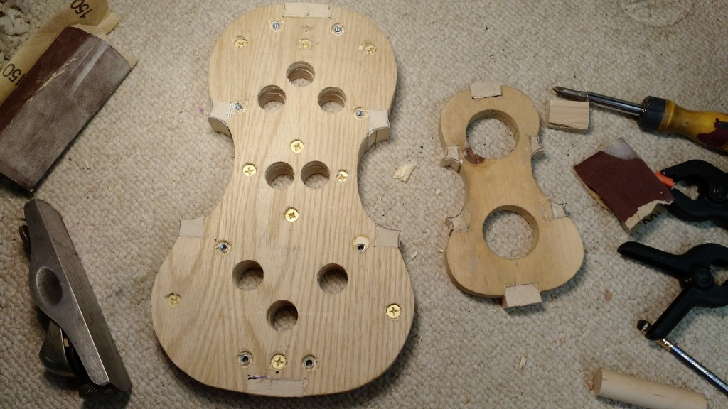 I actually did the 1/16th corners first. The tighter radius was somewhat harder to work.