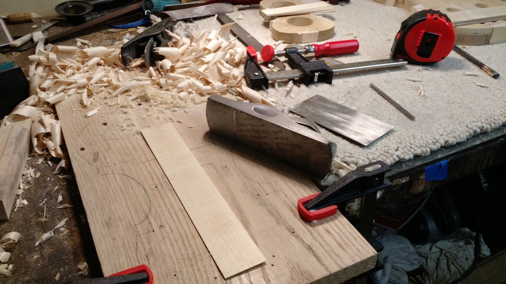 Then they go over to be planed to ~1.3 mm or so and scraped to 1mm.